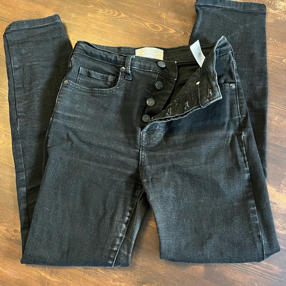 Everlane high-rise slim straight cigarette pants